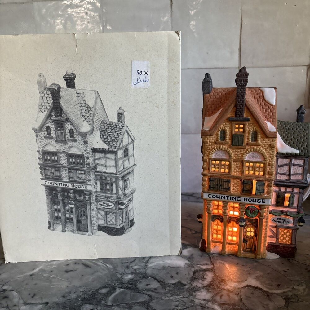 Dept 56 Dickens Village, Silas Thimbleton Barrister, Original Box, Lighted